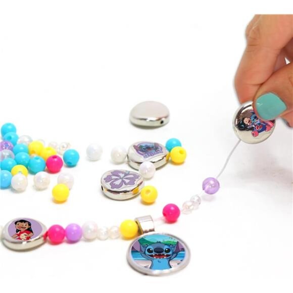 disney stitch kids bracelets kit diy jewelry making set girls craft beads charms - Picture 4 of 6